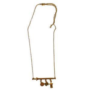 Disney Mulan Faux Gold Sword Charm Chain Adjustable Necklace